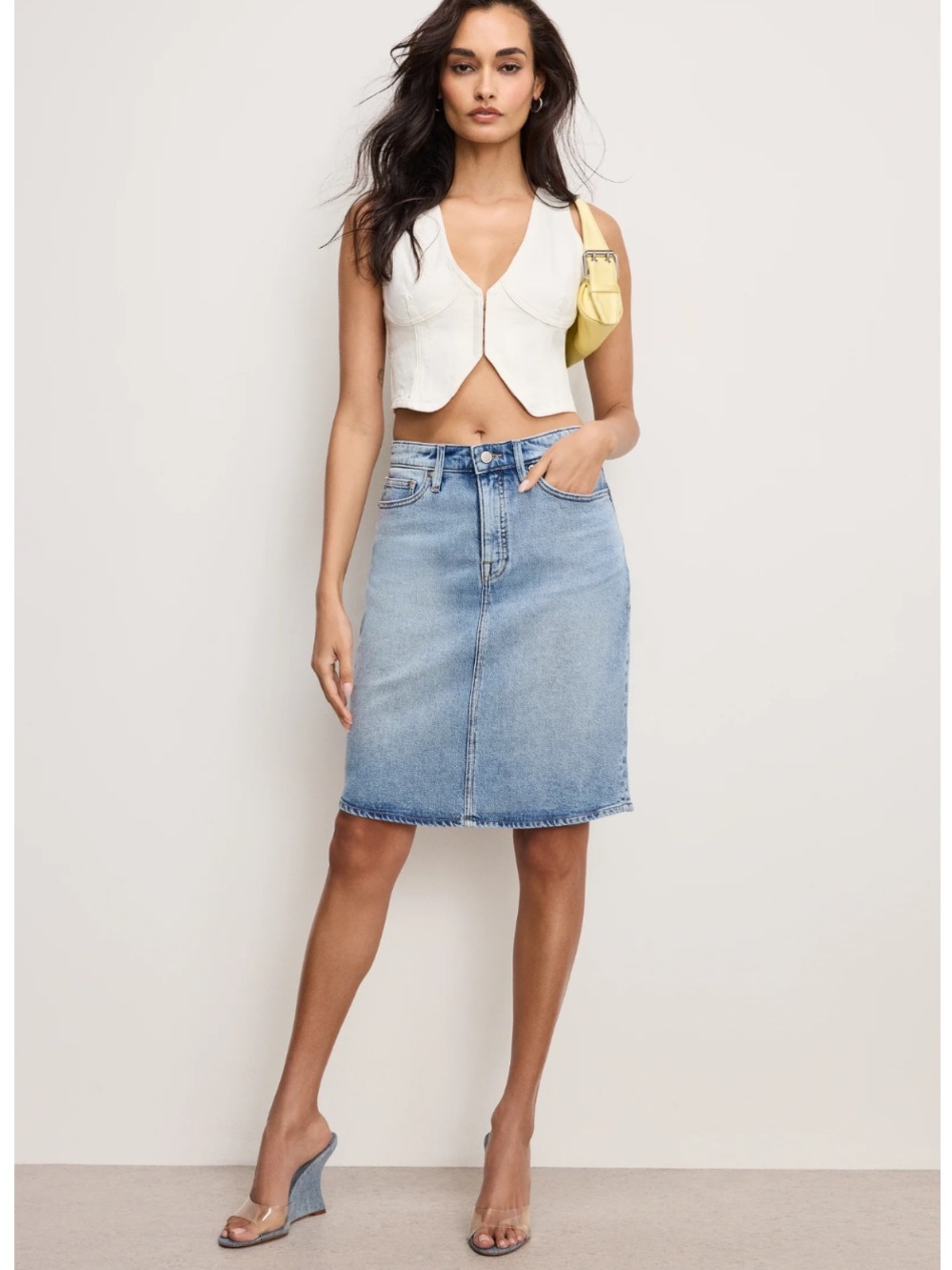 Good American Good 90s Midi Skirt